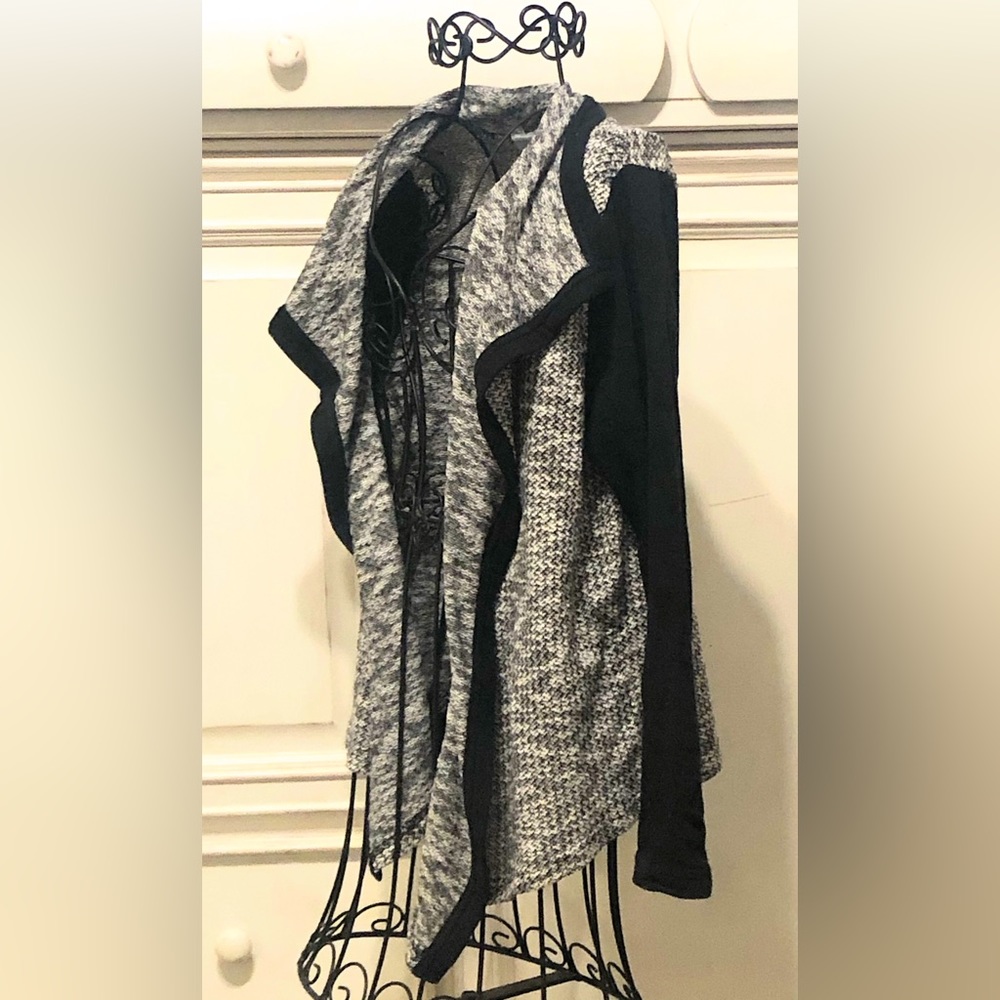 Gray and Black Cardigan
